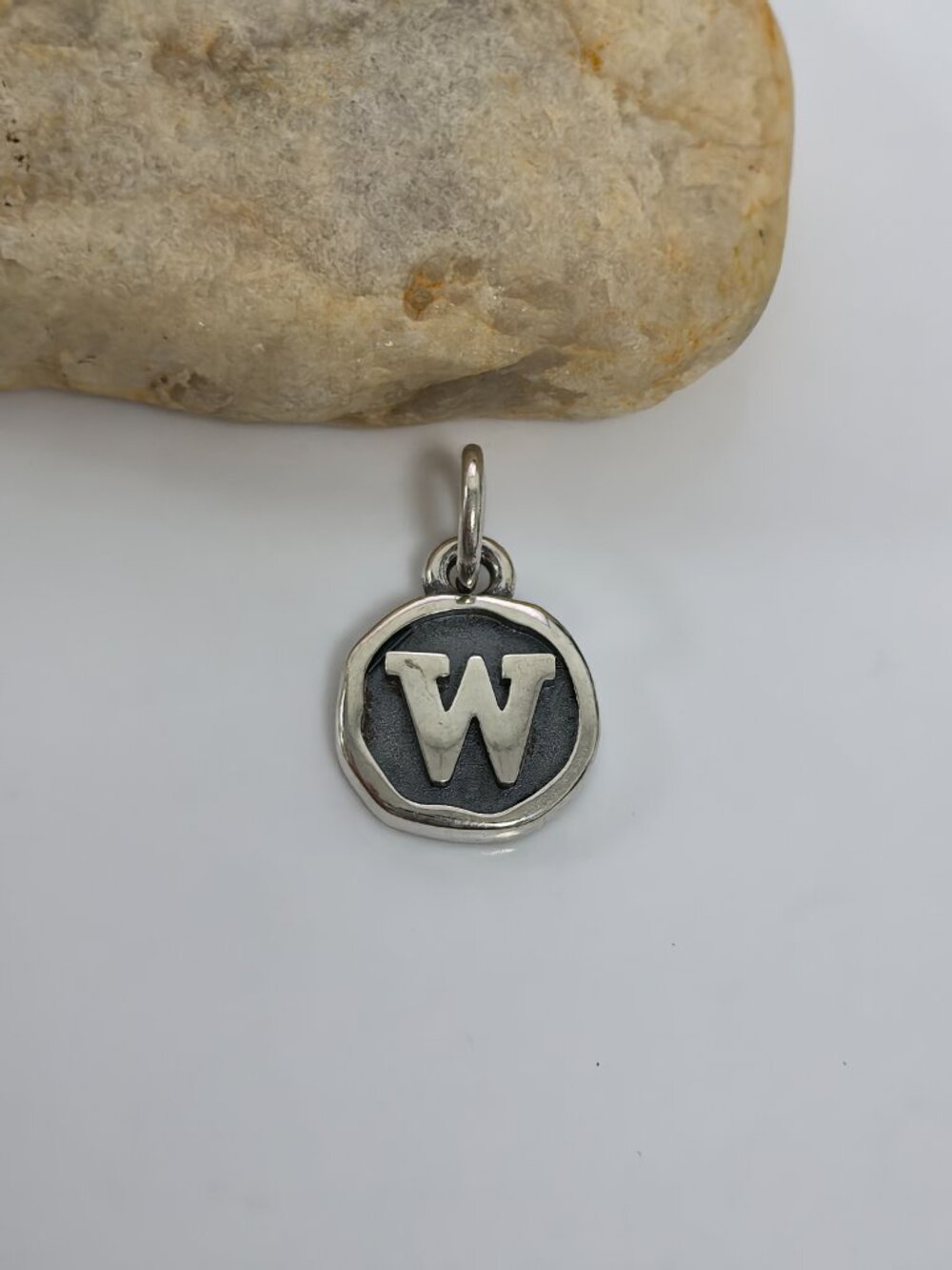 James Avery Vintage Type Initial Charm (Letter w), S925 Silver Jewelry (Women's)
